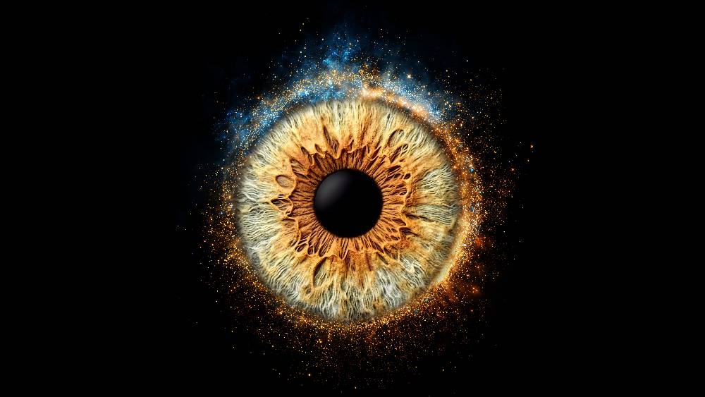 Iris-Kunst als helles Motiv